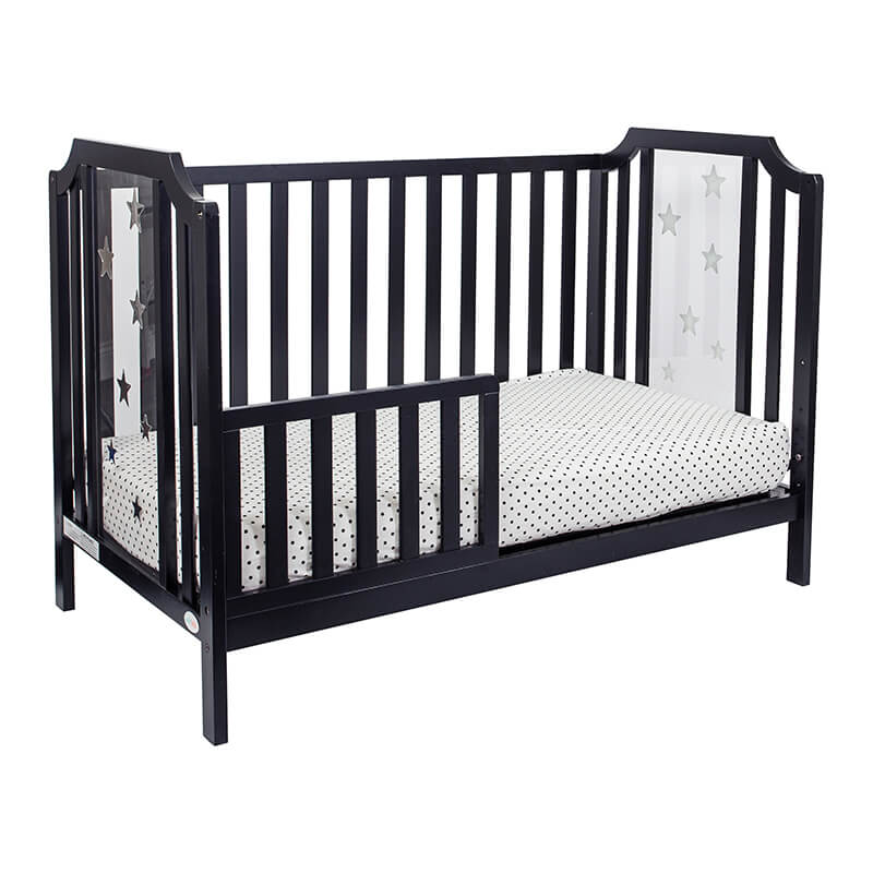 Suite Bebe 3-in-1 Convertible Island Toddler Crib Black