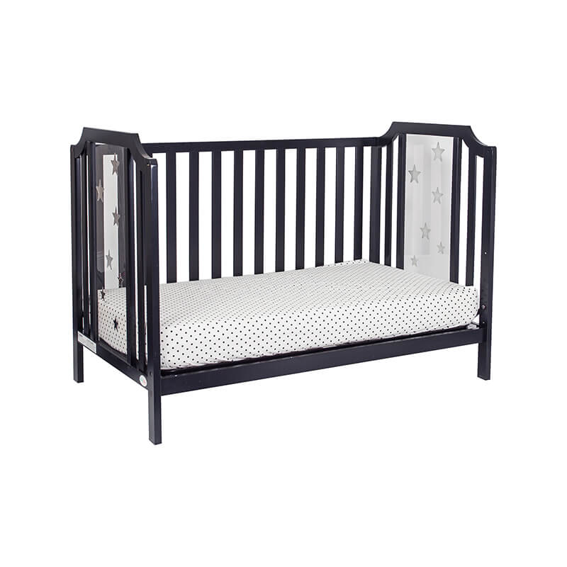 Suite Bebe 3-in-1 Convertible Island Toddler Crib Black