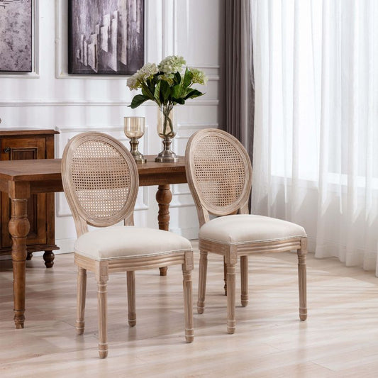  2 Beige Dining Chair