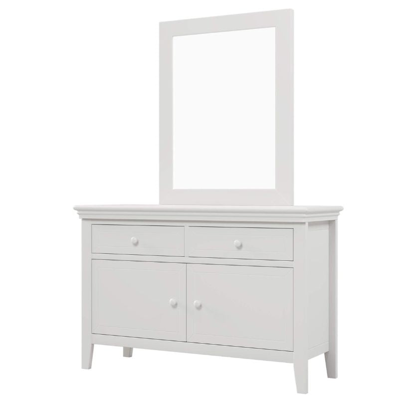 Traditional Concise White Solid Wood Dresser