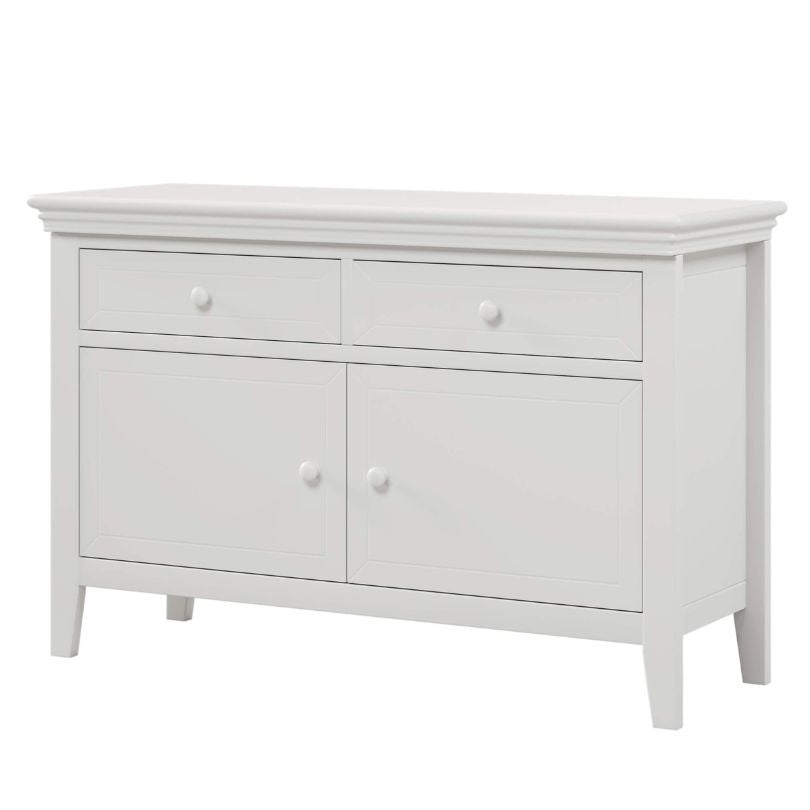 Traditional Concise White Solid Wood Dresser