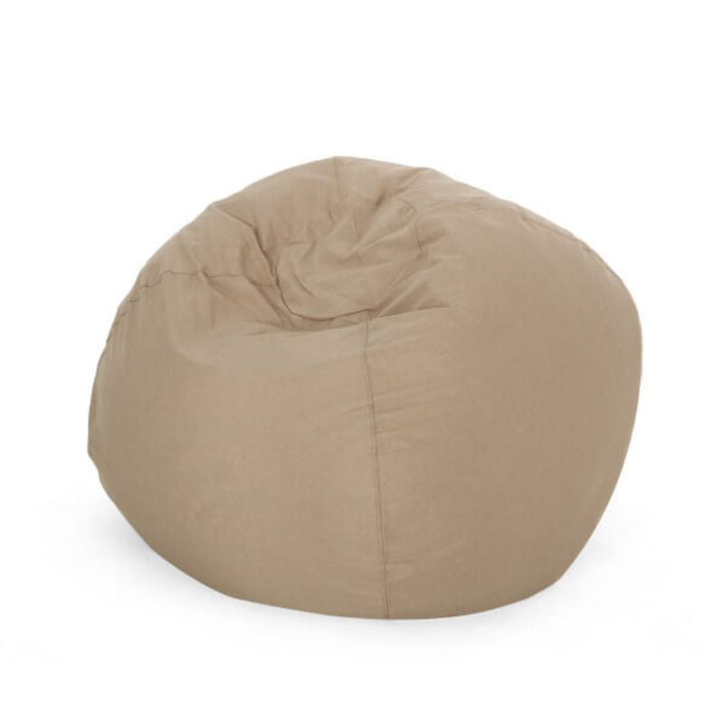 52" Beige Water Resistant Bean Bag For Indoors And Outdoors