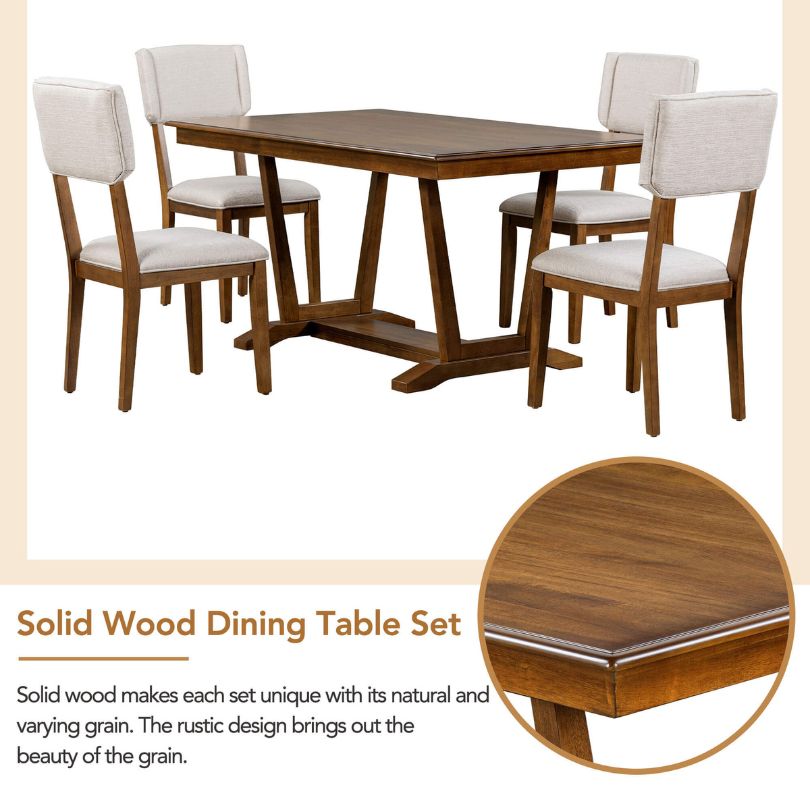 solid wood walnut set